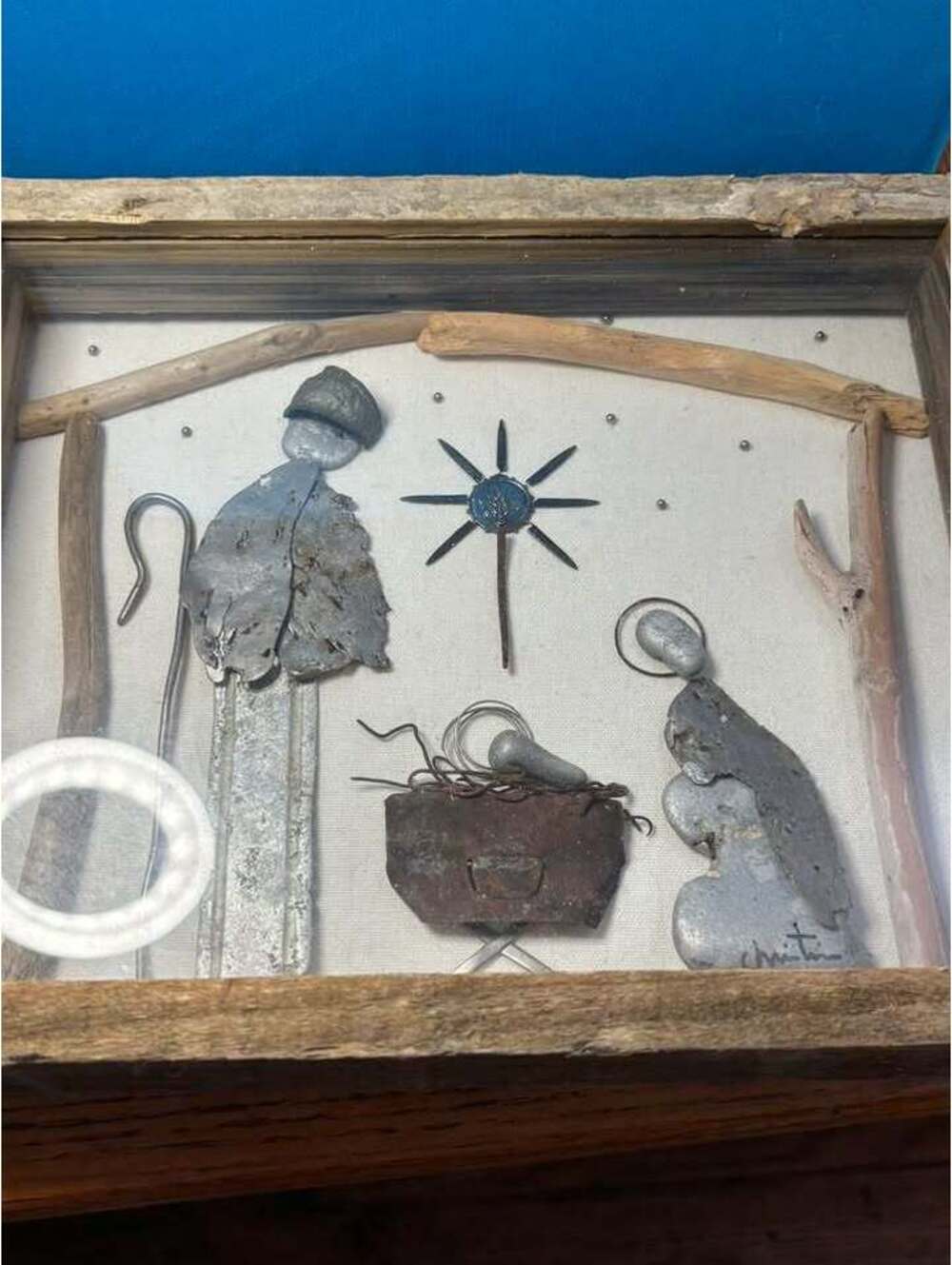 O Night Divine Mixed Media Nativity Shadow Box